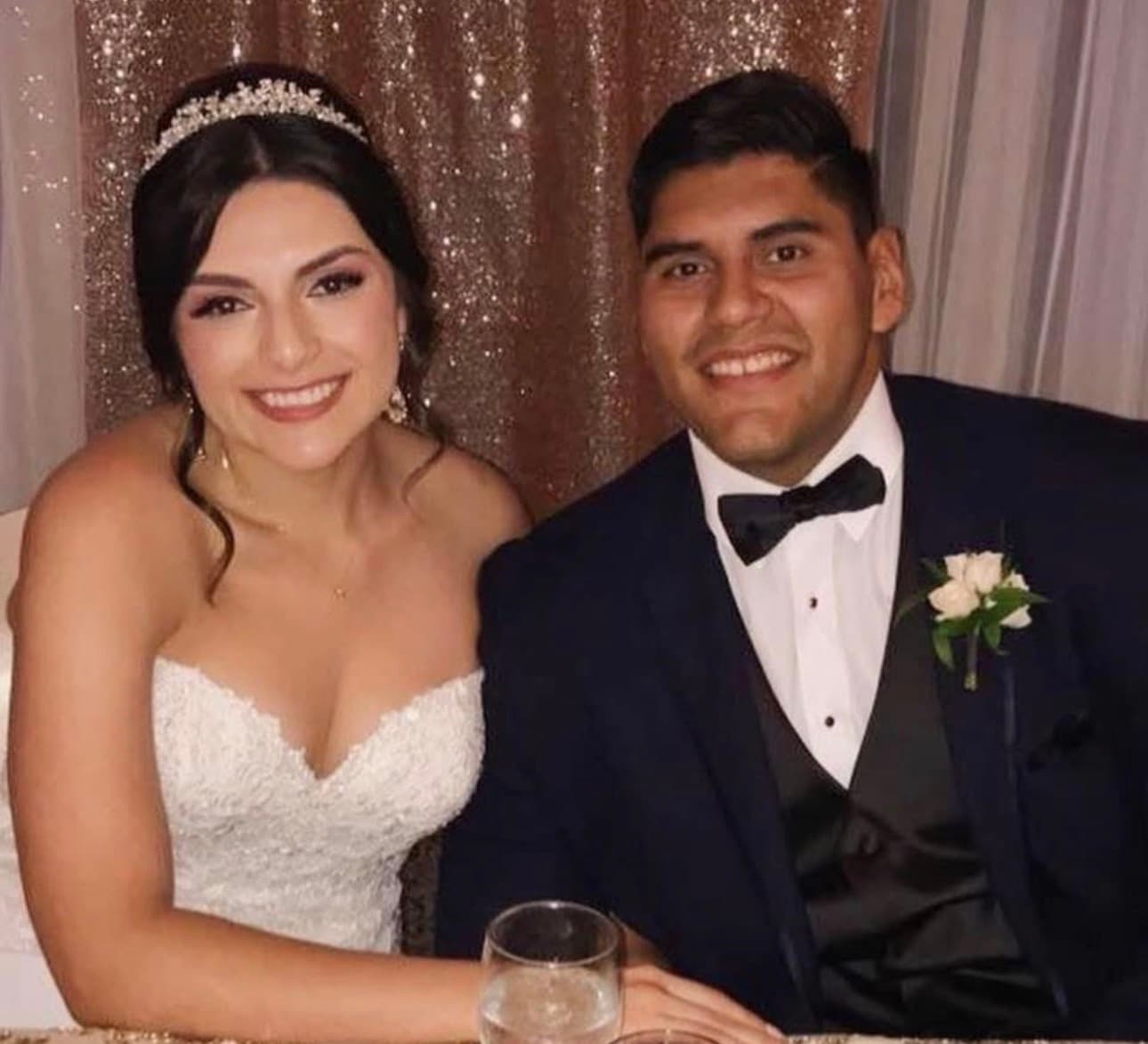 Jorge and Lexie on their wedding day